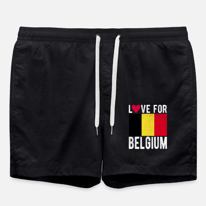 Belgium Souvenir - Swim Trunks - black