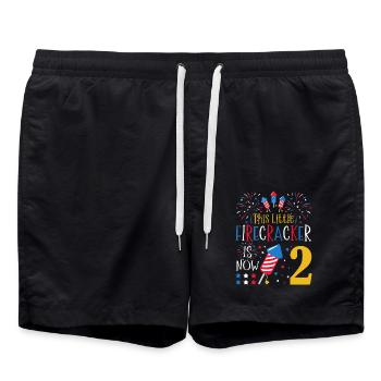 Ce petit pétard est maintenant 2 juillet 4, 2. - Short de bain - noir - Devant - AI Model Male 185 light (185cm)