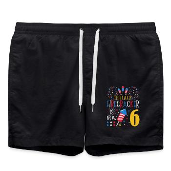 Ce petit pétard est maintenant 6 juillet 4 6. - Short de bain - noir - Devant - AI Model Male 185 light (185cm)