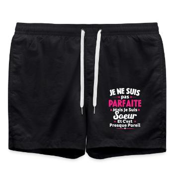 je suis Soeur - Short de bain - noir - Devant - AI Model Male 185 light (185cm)