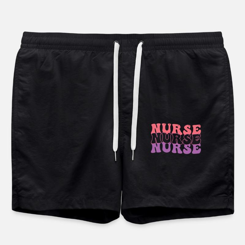 Nurse Hippie - Swim Trunks - black
