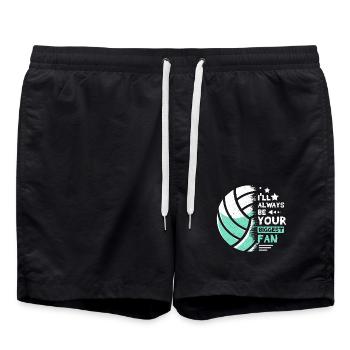 I'll always be your biggest fan volleyball - Swim Trunks - black - Front - AI Model Male 185 light (185cm)