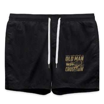 Arbalète ne sous-estime jamais un vieil homme - Short de bain - noir - Devant - AI Model Male 185 light (185cm)