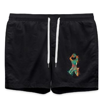 Éclaboussure du joueur de basket-ball - Short de bain - noir - Devant - AI Model Male 185 light (185cm)