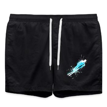 Splash Art Sports d’hiver Ski Saut à ski - Short de bain - noir - Devant - AI Model Male 185 light (185cm)