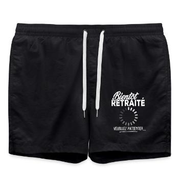 Bientôt retraité veuillez patienter - Short de bain - noir - Devant - AI Model Male 185 light (185cm)
