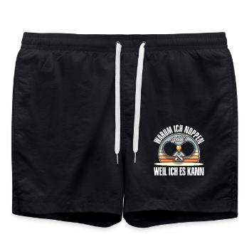 Tischtennis - Badeshorts - Schwarz - Vorne - AI Model Male 185 light (185cm)