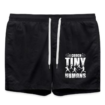 J’entraîne un entraîneur de baseball de petits humains - Short de bain - noir - Devant - AI Model Male 185 light (185cm)