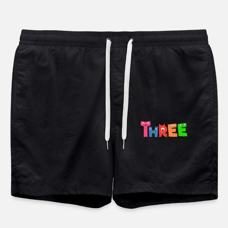 Trois ans | Monster Birthday | Monstre - Short de bain - noir