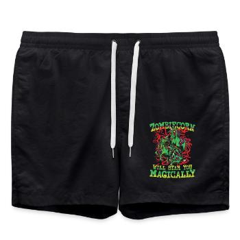 Zombiecorn Will Star You Magically - Badeshorts - Schwarz - Vorne - AI Model Male 185 light (185cm)