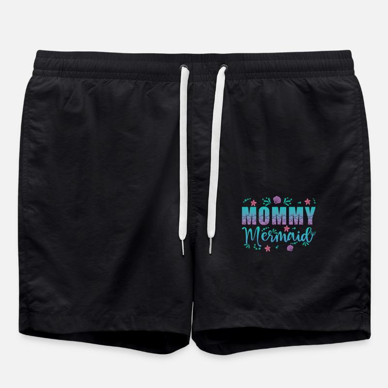 Mama Mermaid - Swim Trunks - black