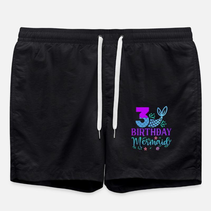 3ème anniversaire Sirène - Short de bain - noir