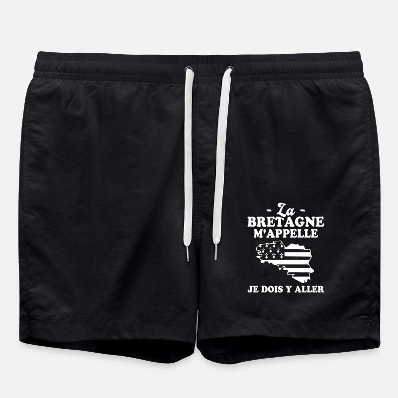 La bretagne m'appelle humour breton homme - Short de bain - noir