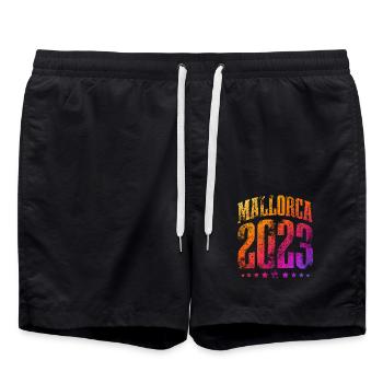 Mallorca 2023 Malle - Badeshorts - Schwarz - Vorne - AI Model Male 185 light (185cm)