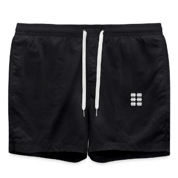 30 years 30 years tally list 30 birthday - Swim Trunks - black - Front - AI Model Male 185 light (185cm)