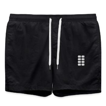 40 ans 40 ans feuille de pointage 40 anniversaire - Short de bain - noir - Devant - AI Model Male 185 light (185cm)