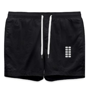 50 years 50 years tally sheet 50 birthday - Swim Trunks - black - Front - AI Model Male 185 light (185cm)