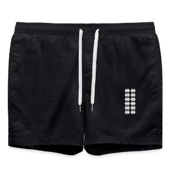 60 ans 60 ans comptent 60 anniversaire - Short de bain - noir - Devant - AI Model Male 185 light (185cm)