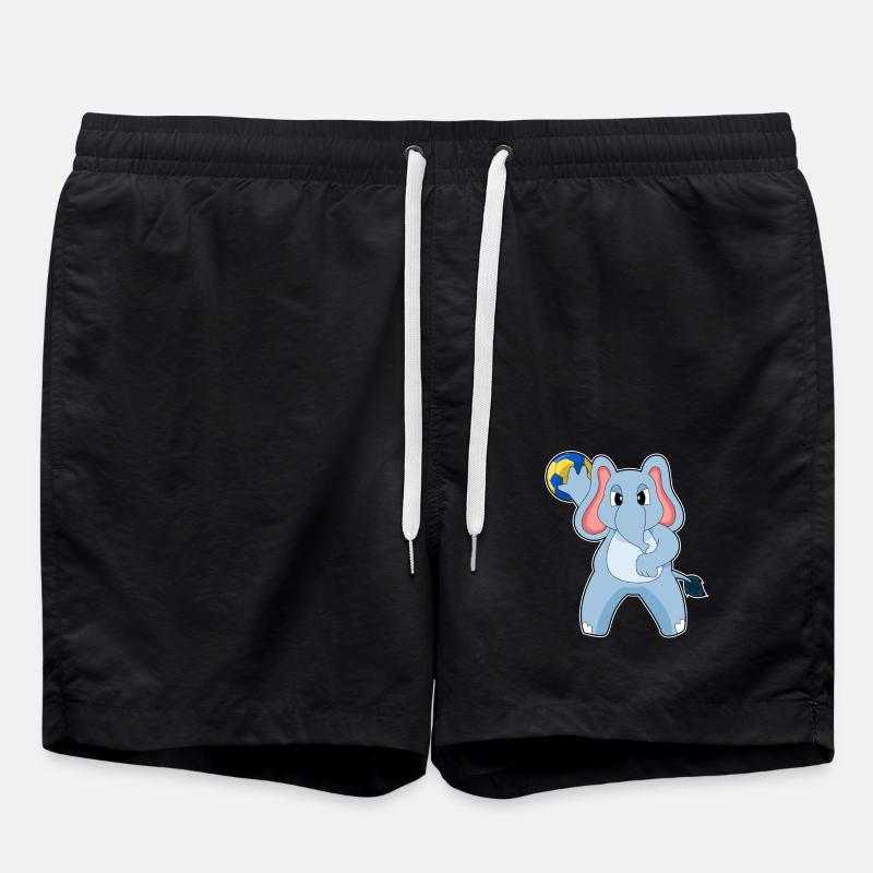 Eléphant Handballeur Handball - Short de bain - noir