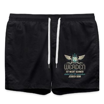 70 werden ist nicht schwer wie 60 aussehen sehr - Badeshorts - Schwarz - Vorne - AI Model Male 185 light (185cm)