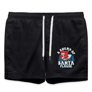 A Round Of Santa Plause für Männer Frauen und - Badeshorts - Schwarz - Vorne - AI Model Male 185 light (185cm)