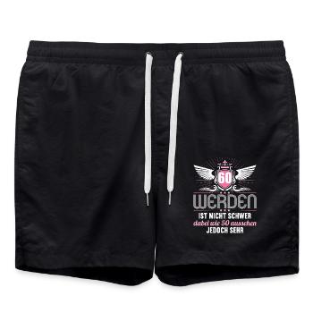 60 werden ist nicht schwer wie 50 aussehen sehr - Badeshorts - Schwarz - Vorne - AI Model Male 185 light (185cm)