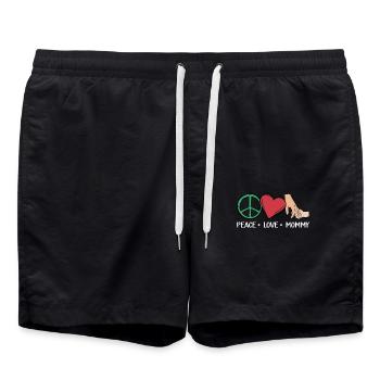 Peace Dear Mama | Mother's Day Gift | Mom - Swim Trunks - black - Front - AI Model Male 185 light (185cm)