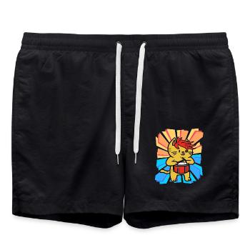 Birthday Gift Christmas Gift Child Xmas - Swim Trunks - black - Front - AI Model Male 185 light (185cm)