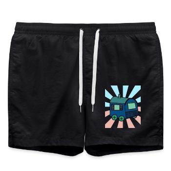 Bande-annonce cadeau de Noël Hut House Noël - Short de bain - noir - Devant - AI Model Male 185 light (185cm)