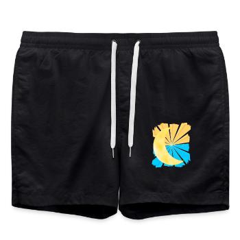 Fantaisie céleste Croissant de Lune Ciel - Short de bain - noir - Devant - AI Model Male 185 light (185cm)