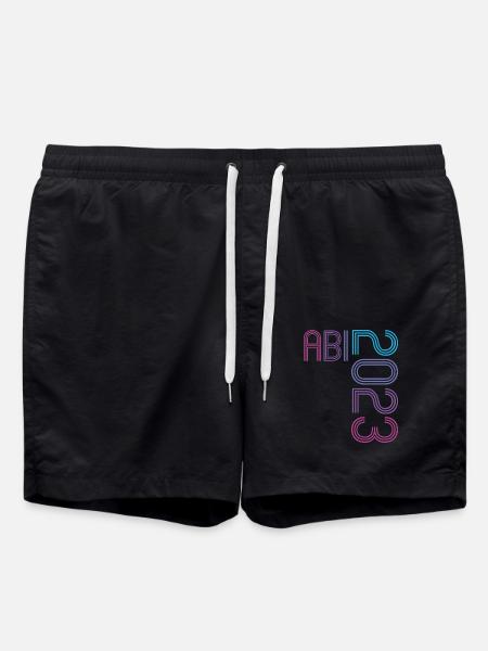 Abitur Gymnasium Damen und Herren Abi 2023 - Badeshorts - Schwarz