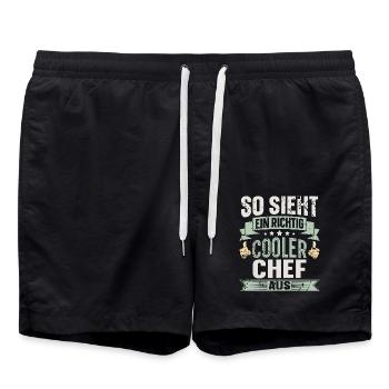 Chef - Badeshorts - Schwarz - Vorne - AI Model Male 185 light (185cm)