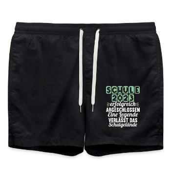 Eine Legende verlässt das Gelände Realschule 2023 - Badeshorts - Schwarz - Vorne - AI Model Male 185 light (185cm)