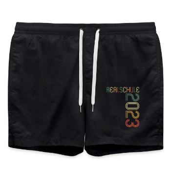 Realschule bestanden Realschulabschluss 2023 - Badeshorts - Schwarz - Vorne - AI Model Male 185 light (185cm)