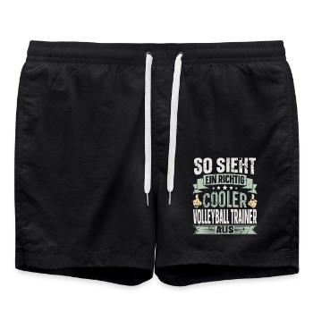Volleyball Trainer - Badeshorts - Schwarz - Vorne - AI Model Male 185 light (185cm)