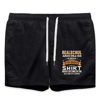 musste lange so tun als ob ich lerne Realschule - Badeshorts - Schwarz - Vorne - AI Model Male 185 light (185cm)
