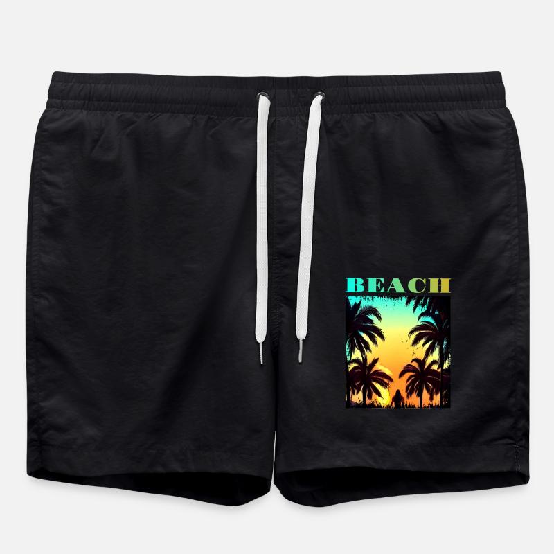 Palm Sunset Beach - Swim Trunks - black