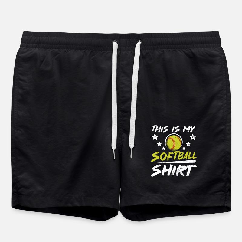 This is my softball - Swim Trunks - black
