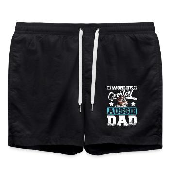 World's greatest Aussie dad - Badeshorts - Schwarz - Vorne - AI Model Male 185 light (185cm)