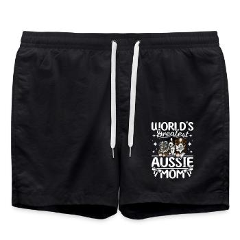 World's greatest Aussie mom - Badeshorts - Schwarz - Vorne - AI Model Male 185 light (185cm)