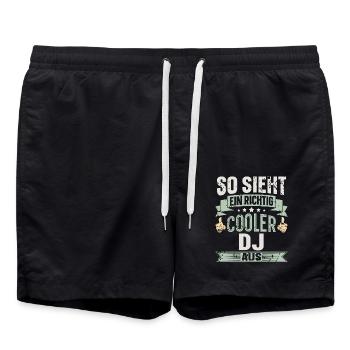 Dj - Badeshorts - Schwarz - Vorne - AI Model Male 185 light (185cm)