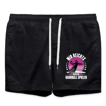 Handball Handballerin Frauen Handball - Badeshorts - Schwarz - Vorne - AI Model Male 185 light (185cm)