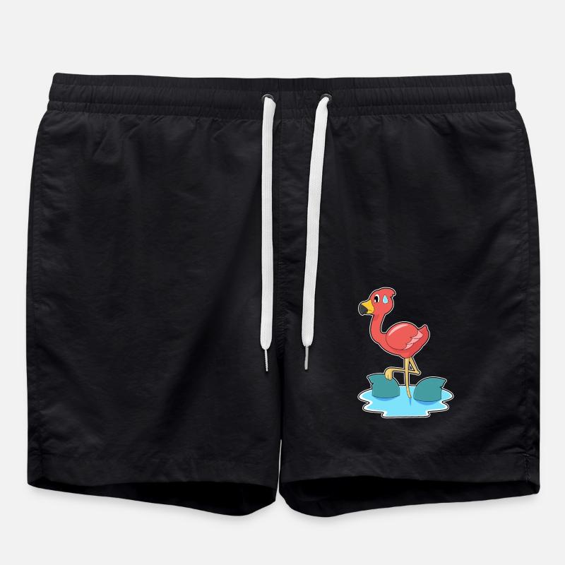 Requin flamant rose - Short de bain - noir