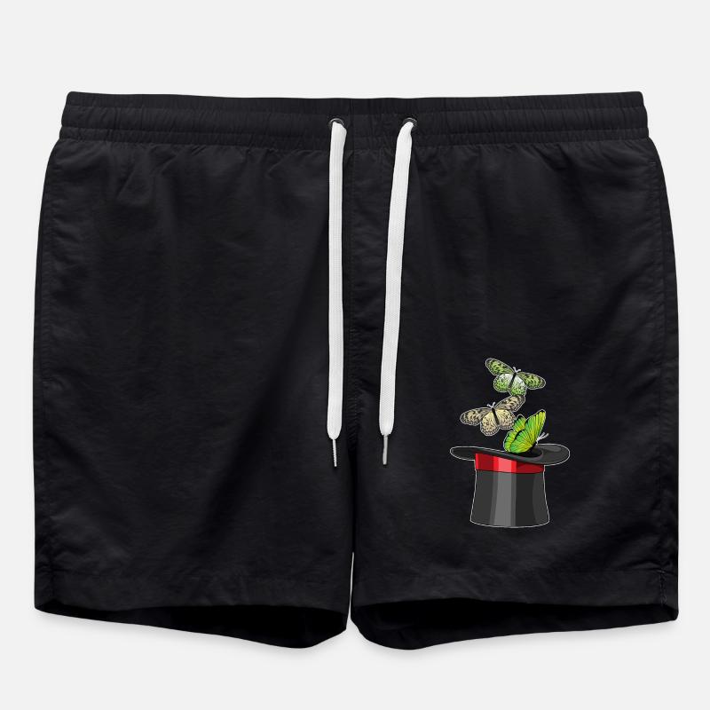 Butterfly Wizard Cylinder - Swim Trunks - black