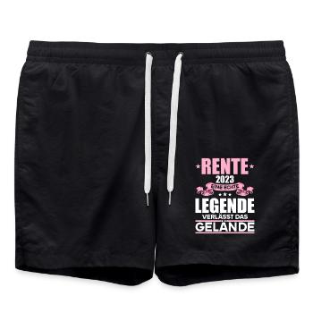 Retraité 2023 Retraité 2023 Pension 2023 - Short de bain - noir - Devant - AI Model Male 185 light (185cm)