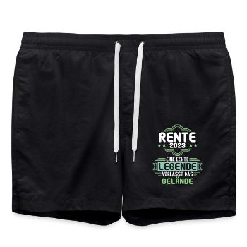 Retraité 2023 Retraité 2023 Pension 2023 - Short de bain - noir - Devant - AI Model Male 185 light (185cm)