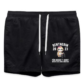 Pension Retraite Adieu Collègue Retraité 2023 - Short de bain - noir - Devant - AI Model Male 185 light (185cm)