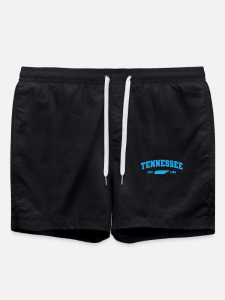 Tennessee Est. 1796 USA Amerika - Badeshorts - Schwarz