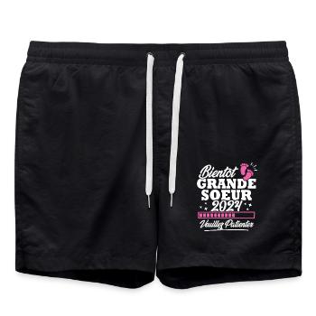 Bientôt grande soeur 2024 - Short de bain - noir - Devant - AI Model Male 185 light (185cm)
