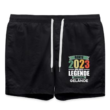 Retraité 2023 Retraité 2023 Pension 2023 - Short de bain - noir - Devant - AI Model Male 185 light (185cm)